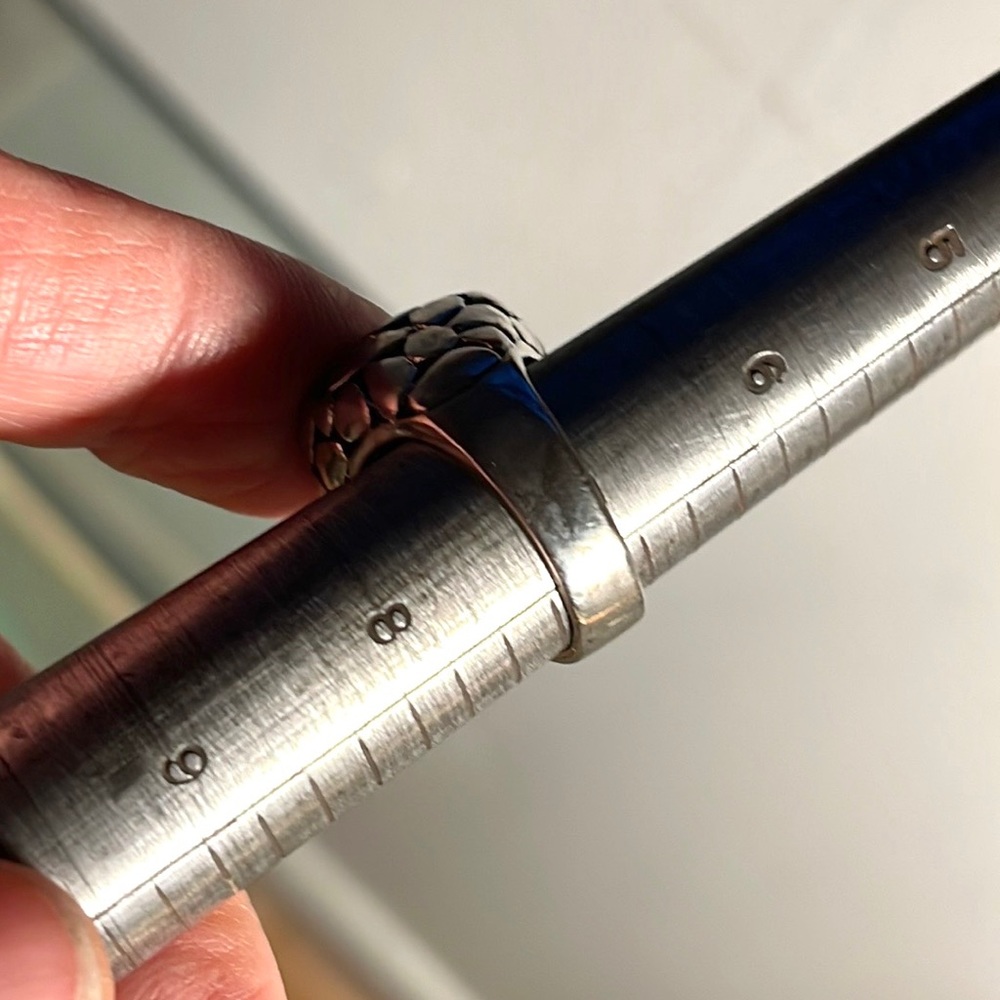 Auction Silver Plated Nugget Ring - image 5